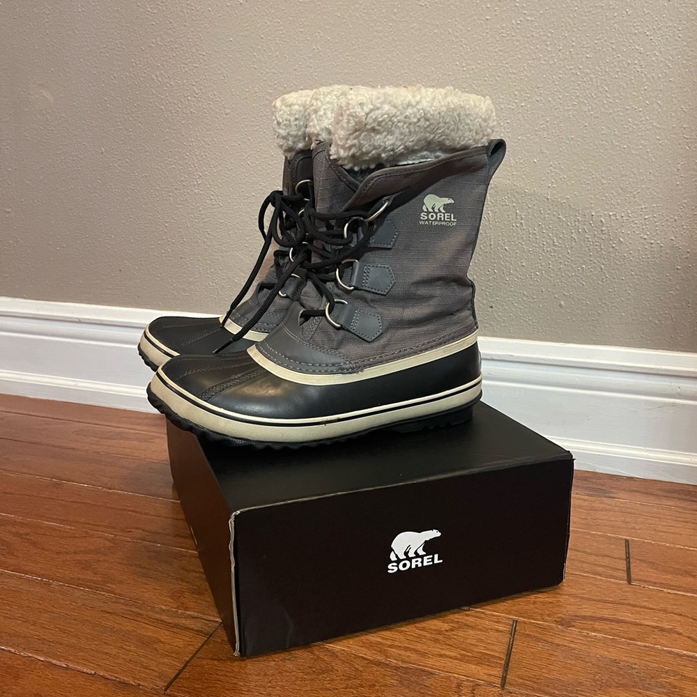 SOREL Carnival Winter Boot Women’s Size 8 Pewter Grey Waterproof Snow Boots